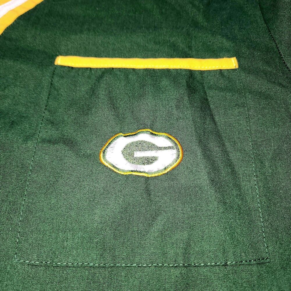 Green Bay Packers NFL Team Apparel Scrubs Pair Top & Bottom Men's Large EUC - Picture 4 of 15